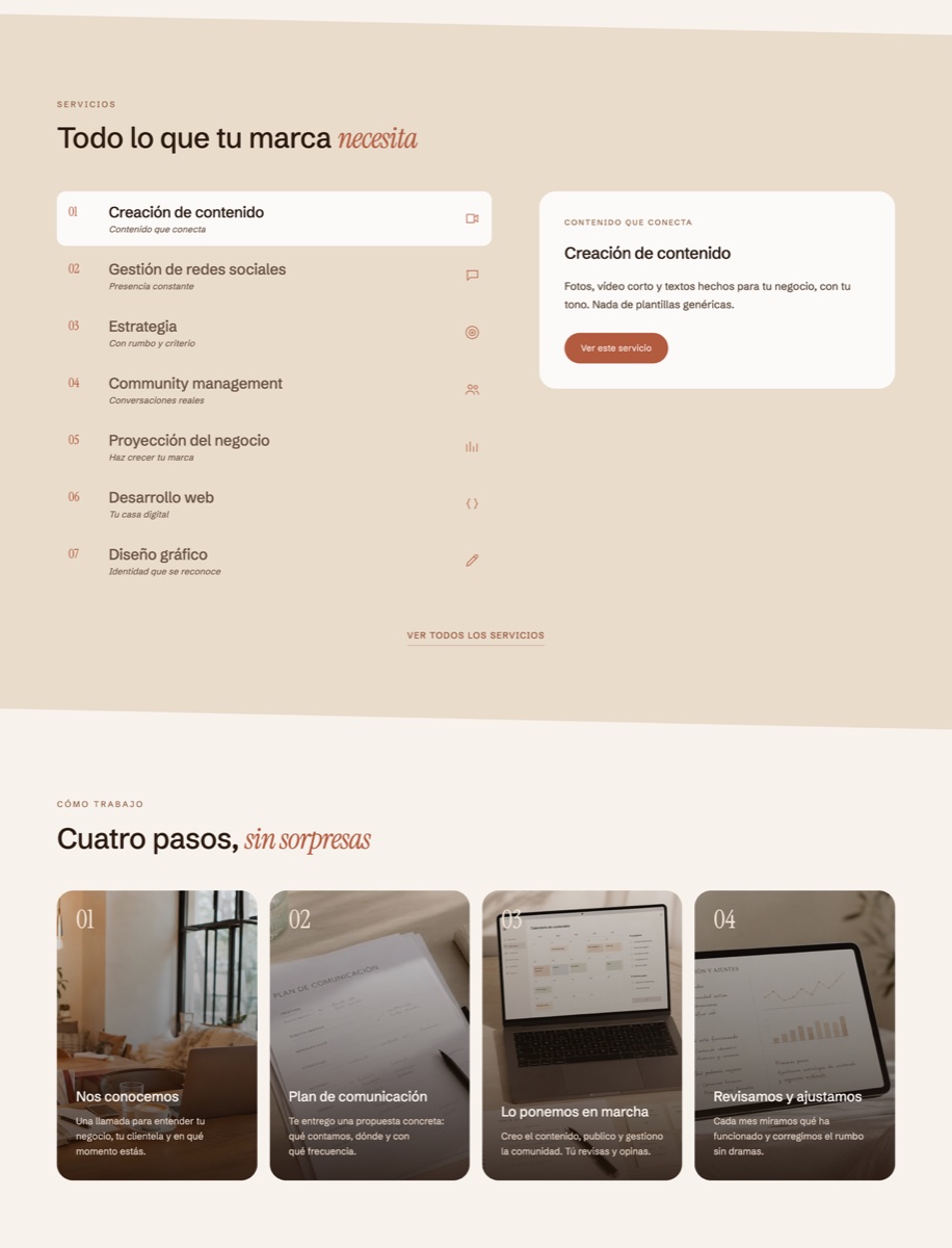Acerina - Servicios y cómo trabajo