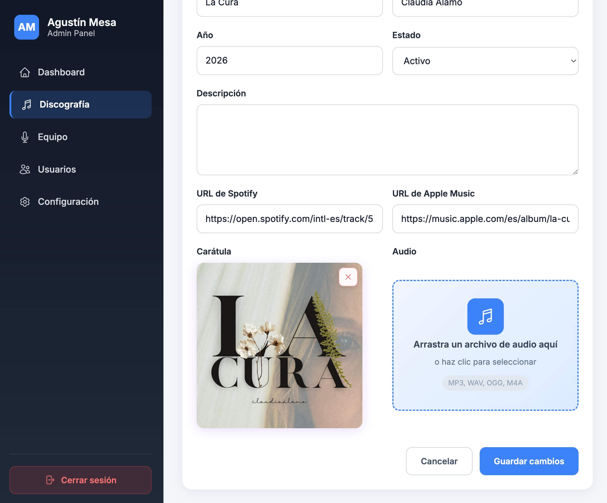 CMS Constelladev - Gestión de contenidos