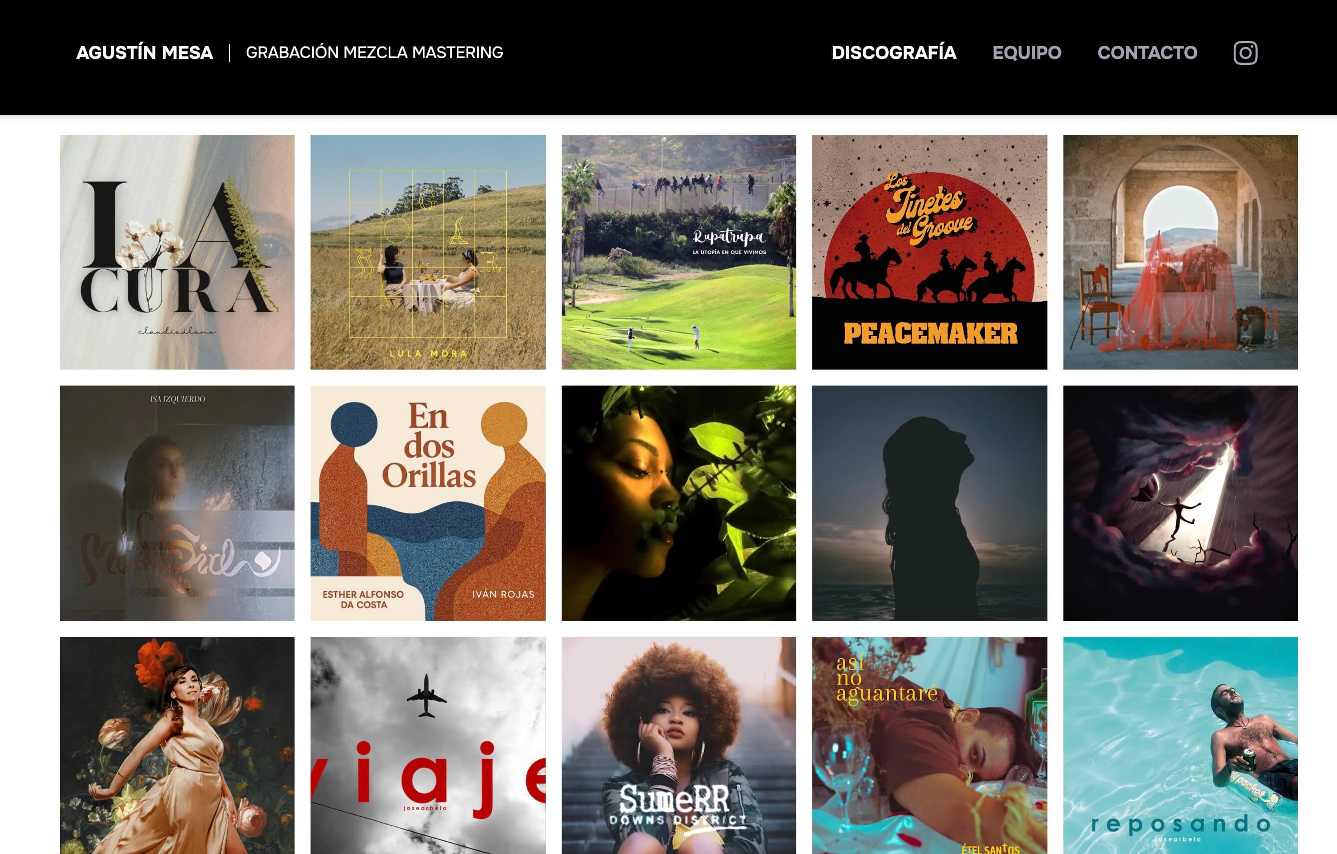 Agustín Mesa - Web principal