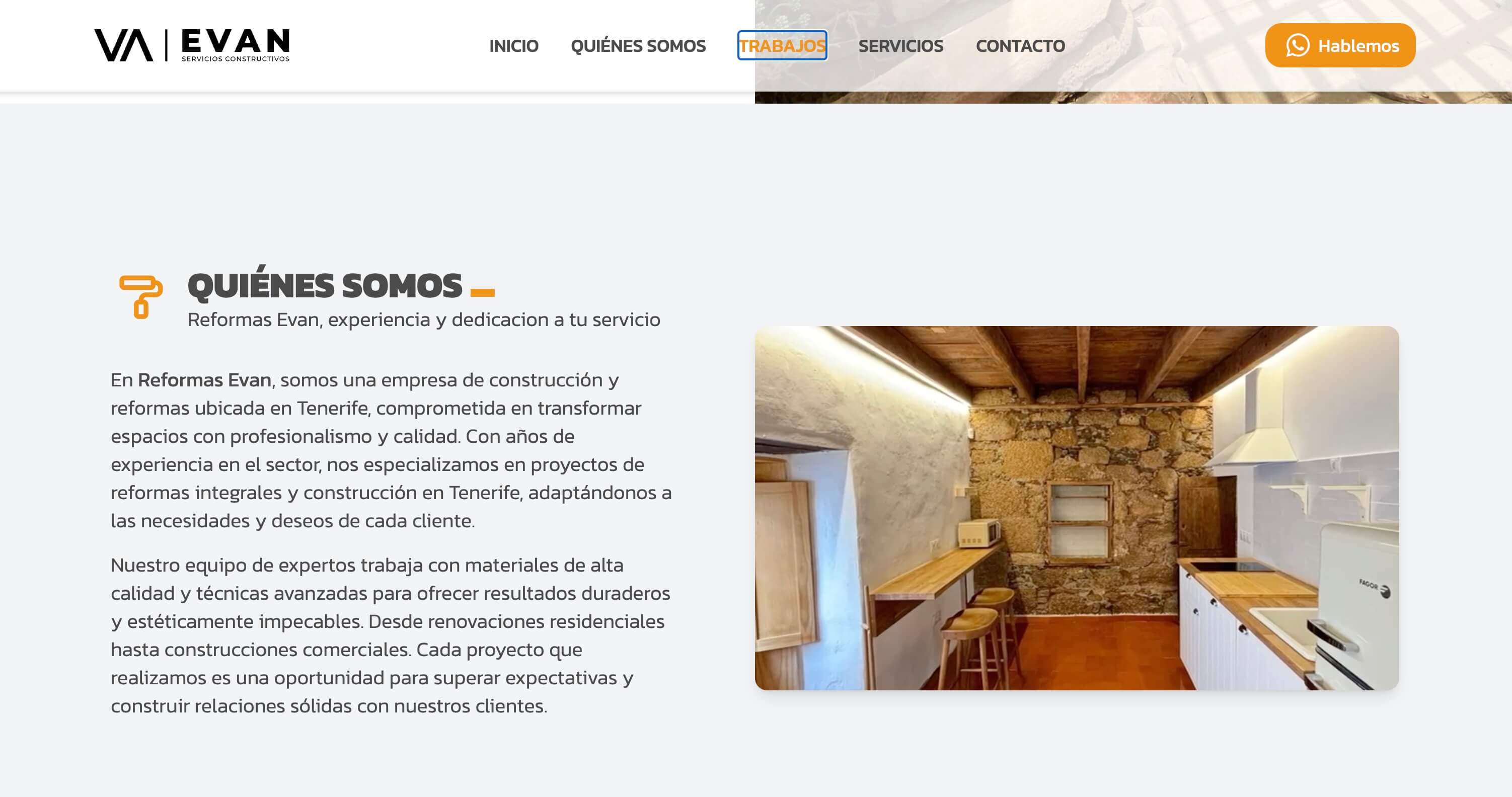 Reformas Evan - Web escritorio