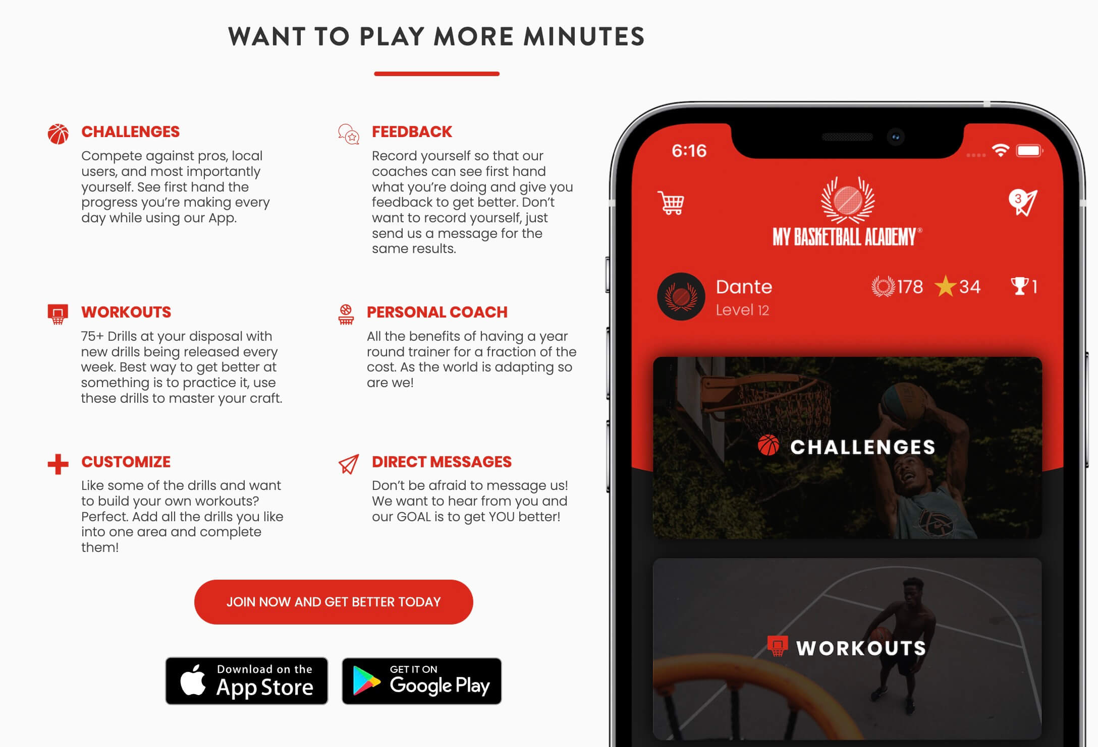 My Basketball Academy - Features y funcionalidades